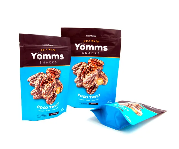 coloured stand up pouches