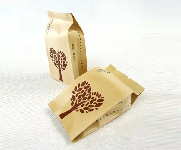 quad seal custom packaging pouches